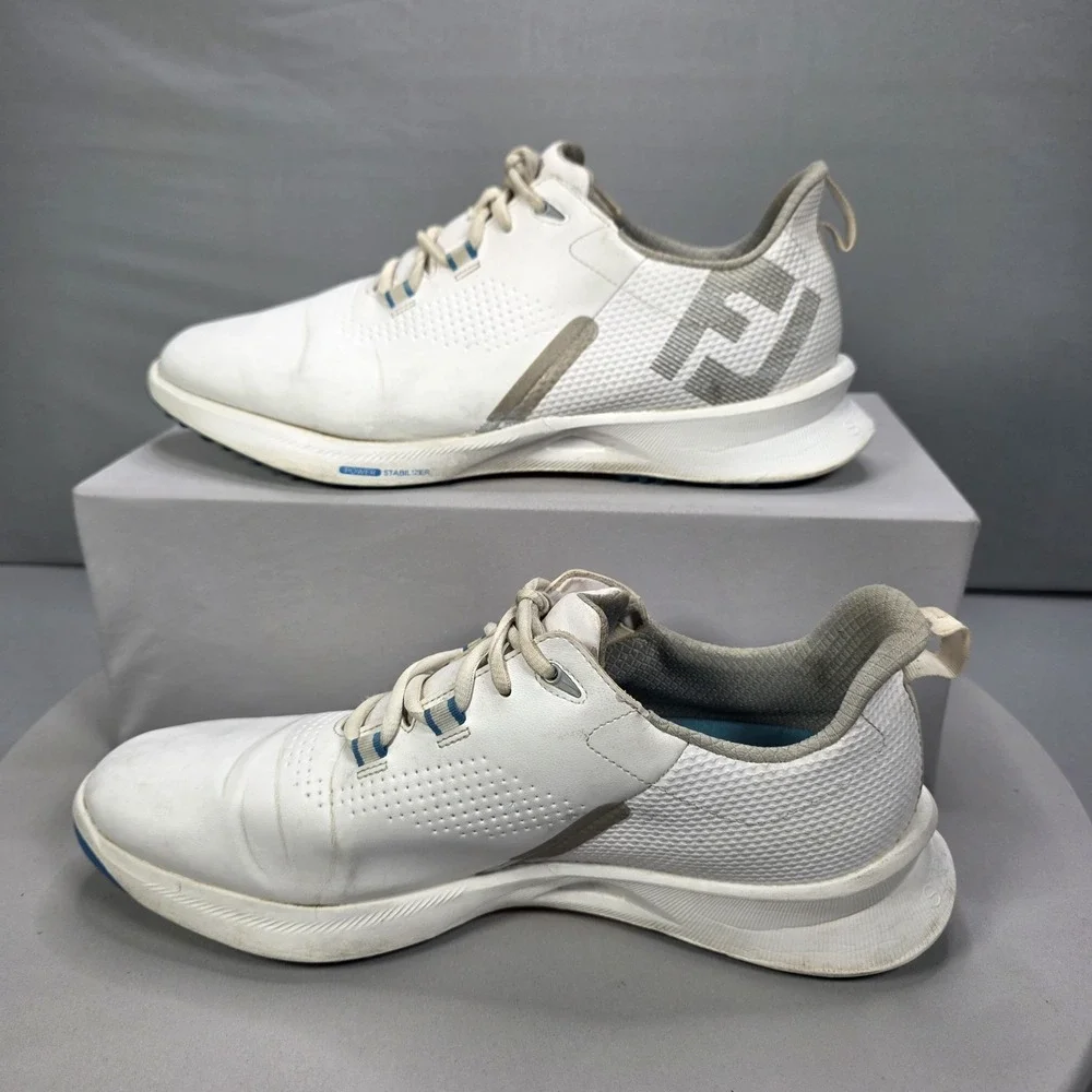 FootJoy FJ Mens Fuel Spikeless Golf Shoes White Sneakers Size 11.5